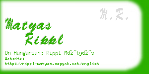 matyas rippl business card